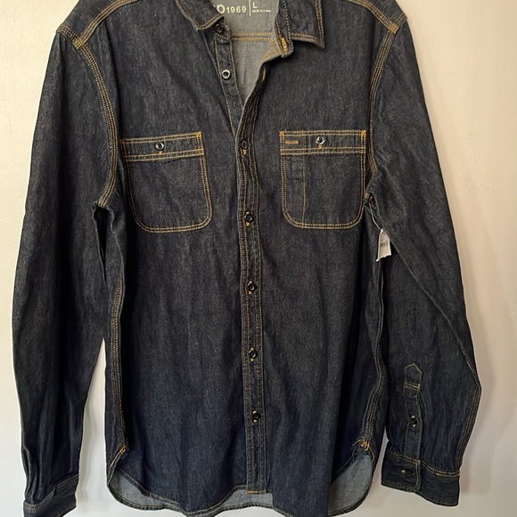Gap Demin mens button up large nwt - Picture 3 of 12